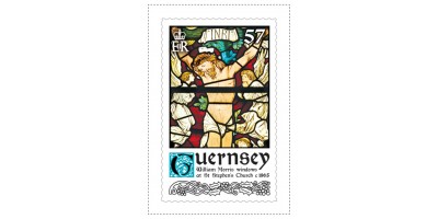 57p Stamp William Morris Stained Glass Windows